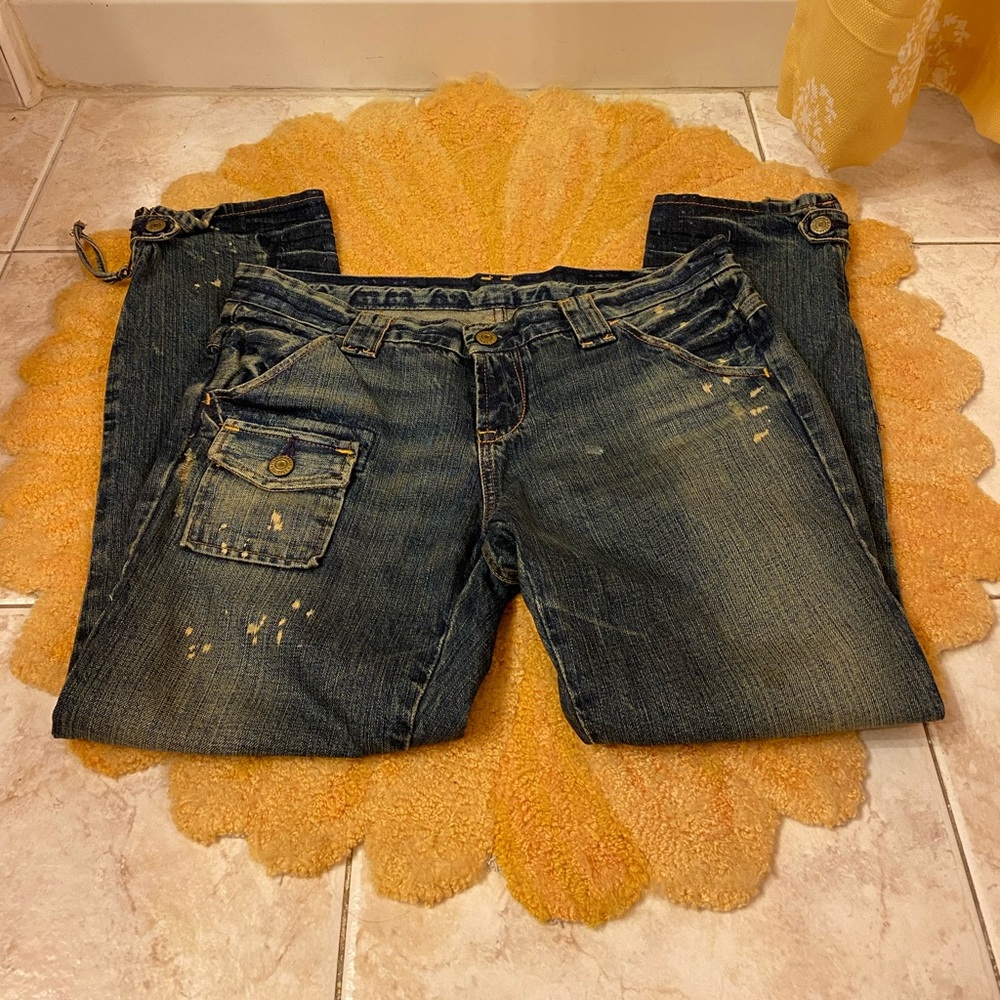 Polo acid wash Capri jeans